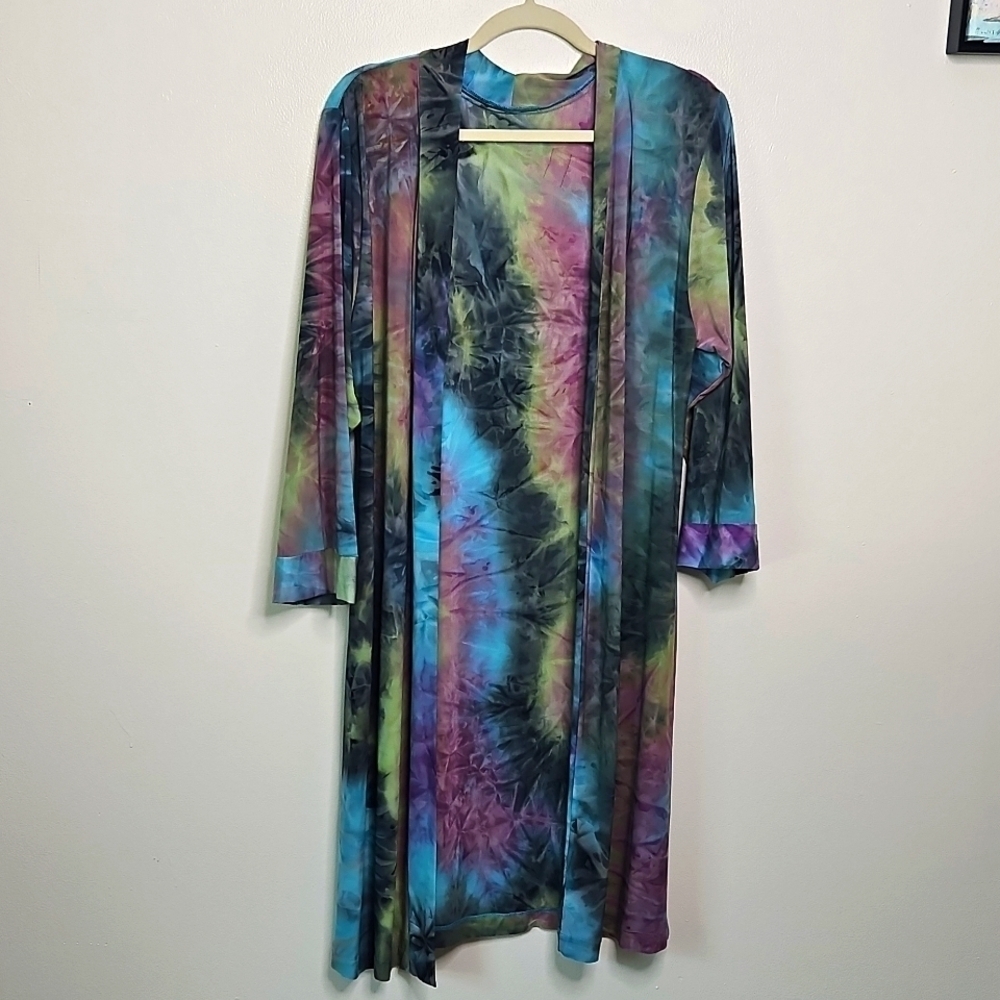 Tie Dye Shibori Cardigan Jacket Boho